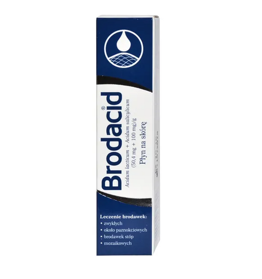 Brodacid, (50,4 mg + 100 mg)/g, płyn na skórę, 8 g