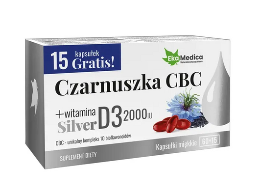 Czarnuszka CBC Silver, kapsułki miękkie, 75 szt.