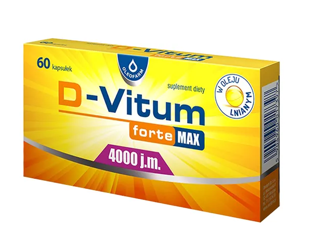 D-Vitum Forte Max 4000 j.m, kapsułki, 60 szt