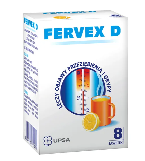Fervex D 8 saszetek – przeziebienie grypa