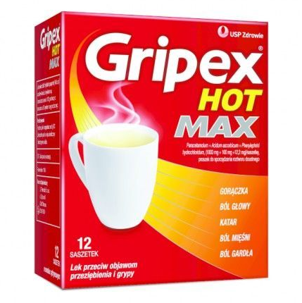 Gripex Hot MAX, proszek , 12 saszetek