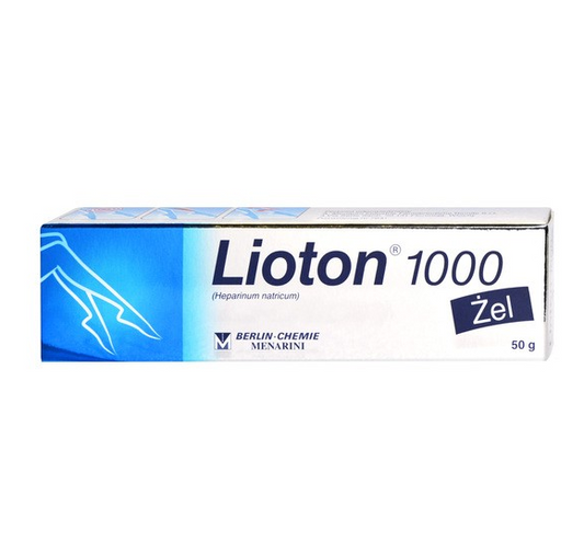 Lioton 1000, 8,5 mg (1000 j.m.)/g, żel, 50 g