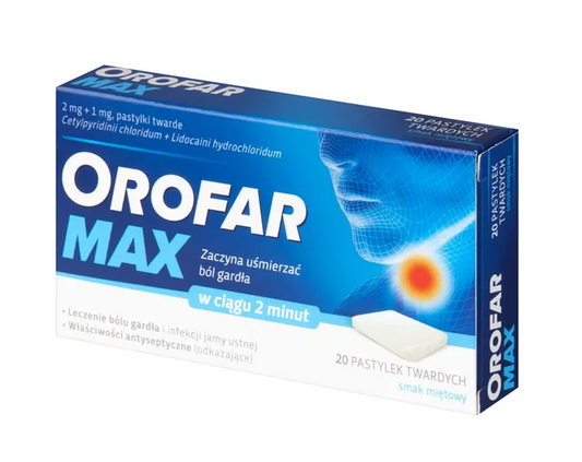 Orofar MAX 20 tabletek