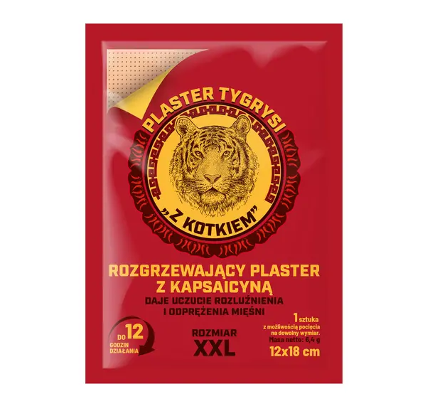 Plaster tygrysi z "kotkiem", rozgrzewający plaster z kapsaicyną, 1 szt.