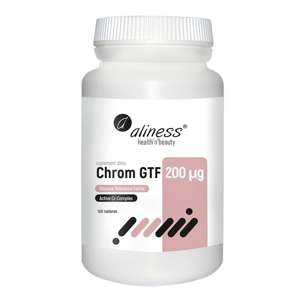Aliness Chrom GTF 200 µg Active Cr-Complex, tabletki, 100 szt.