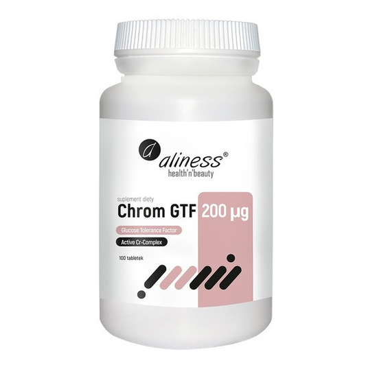 Aliness Chrom GTF 200 µg Active Cr-Complex, tabletki, 100 szt.