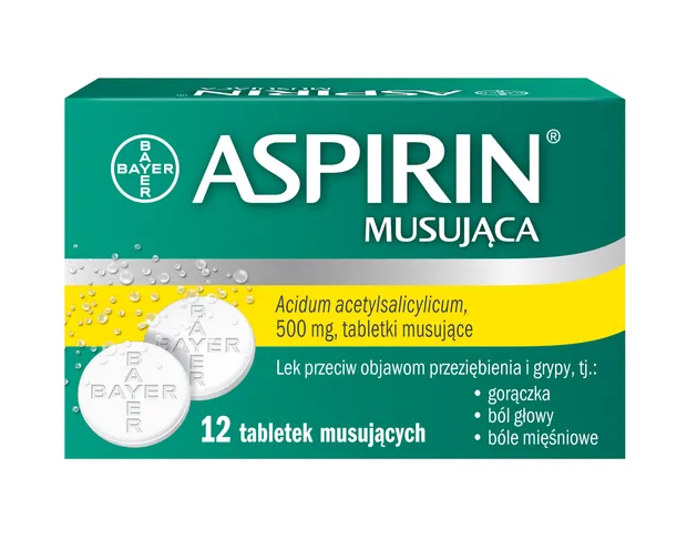 Aspirin Musująca (Ultra Fast), 500 mg, tabletki musujące, 12 szt.