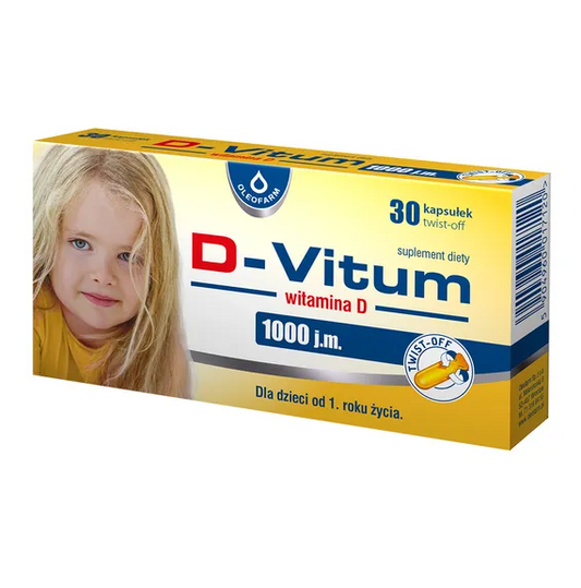 D-Vitum Witamina D 1000 j.m., kapsułki twist-off, 30 szt.