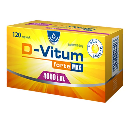 D-Vitum Forte Max 4000 j.m, kapsułki,120 szt.