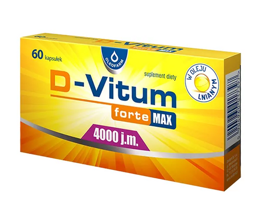 D-Vitum Forte Max 4000 j.m, kapsułki, 60 szt