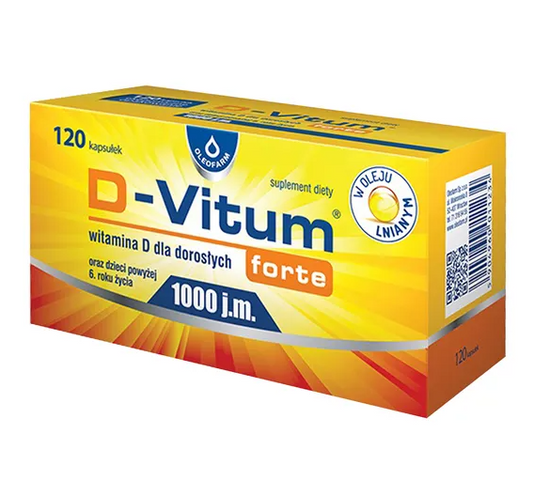 D-Vitum Forte 1000 j.m., kapsułki z witaminą D dla dorosłych, 120 szt.
