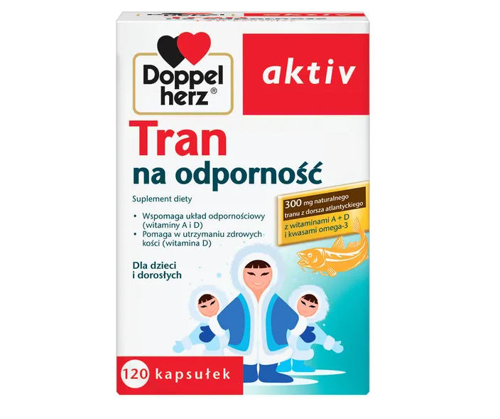 Doppelherz aktiv Tran na odporność, kapsułki, 120 szt.