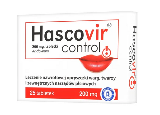 Hascovir Control, 200 mg, tabletki, 25 szt