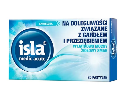 Isla Medic Acute, pastylki do ssania, 20 szt.