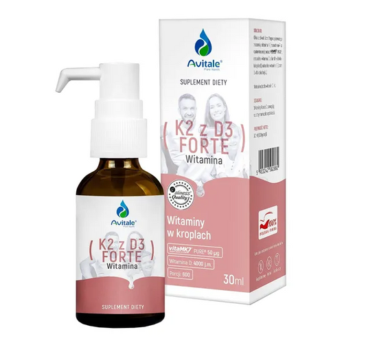 Avitale Witamina K2 z D3 Forte, krople, 30 ml