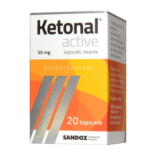 Ketonal Active, 50 mg, kapsułki twarde, 20 szt.