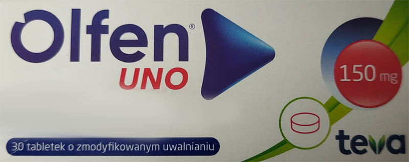 Olfen Uno, 150 mg, tabletki o zmodyfikowanym uwalnianiu, 30 szt.