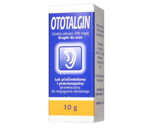Ototalgin, 200 mg/g, krople do uszu, 10 g