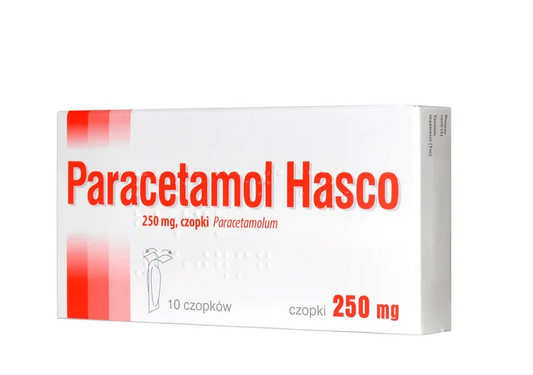 Paracetamol Hasco, 250 mg, czopki, 10 szt.