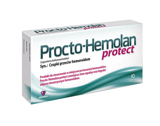 Procto-Hemolan Protect, czopki, 10 szt.