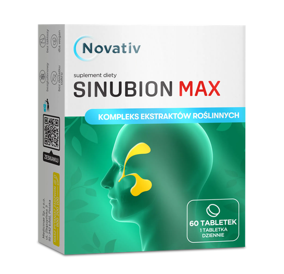 Novativ Sinubion Max, tabletki powlekane, 60 sztuk
