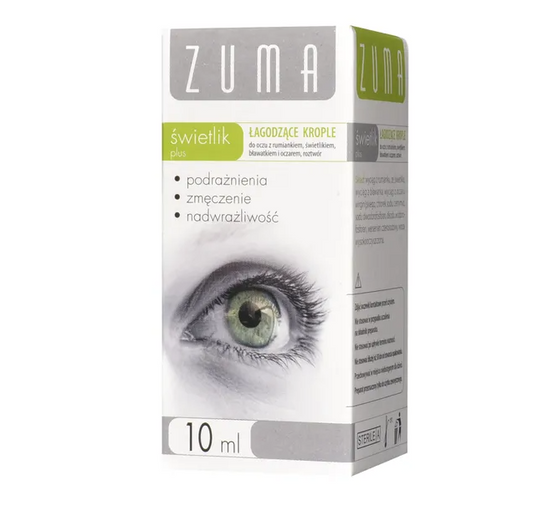 Zuma świetlik plus, łagodzące krople do oczu, 10 ml